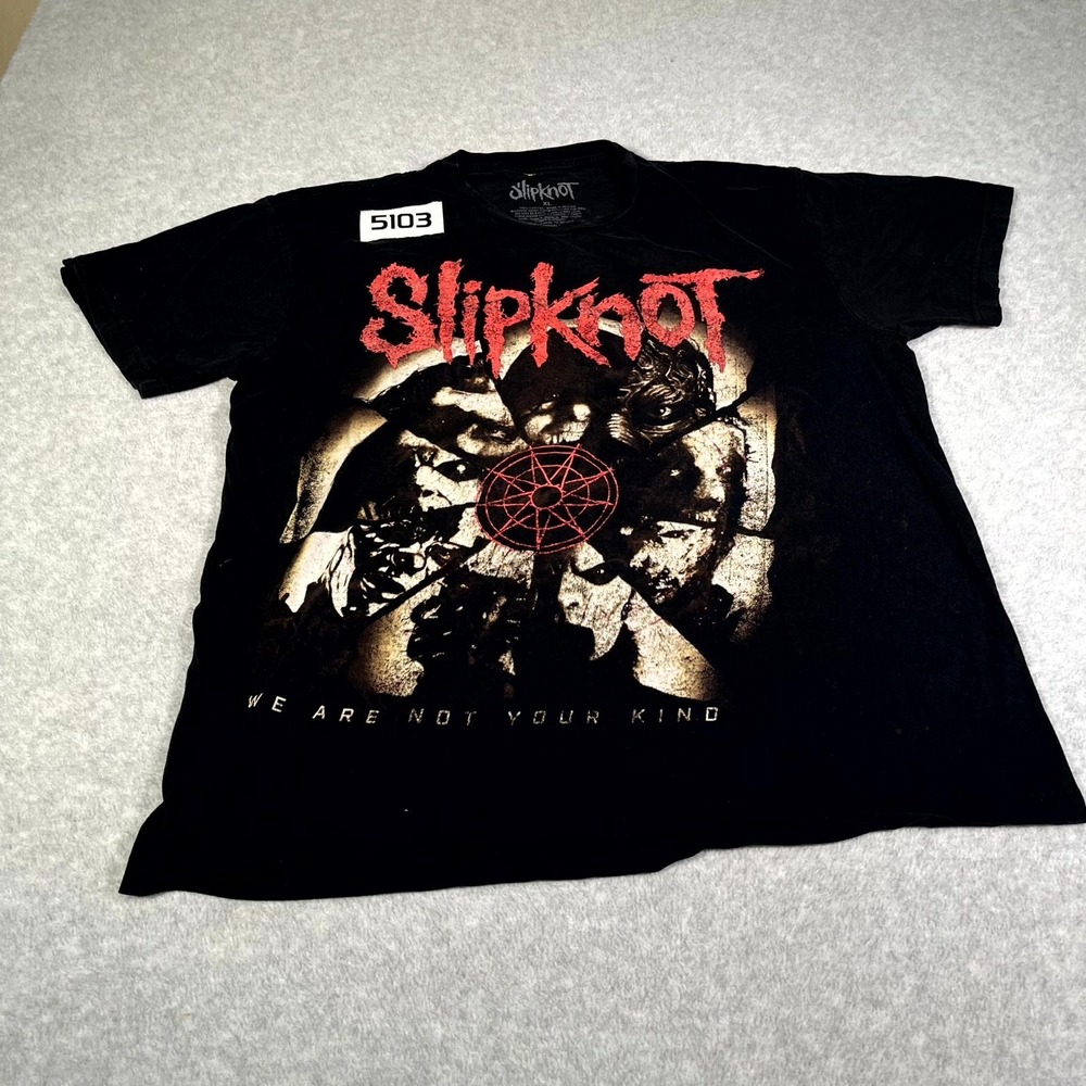 Slipknot We Are Not Your Kind Band T Shirt Mens XL Black Cotton Short Sleeve